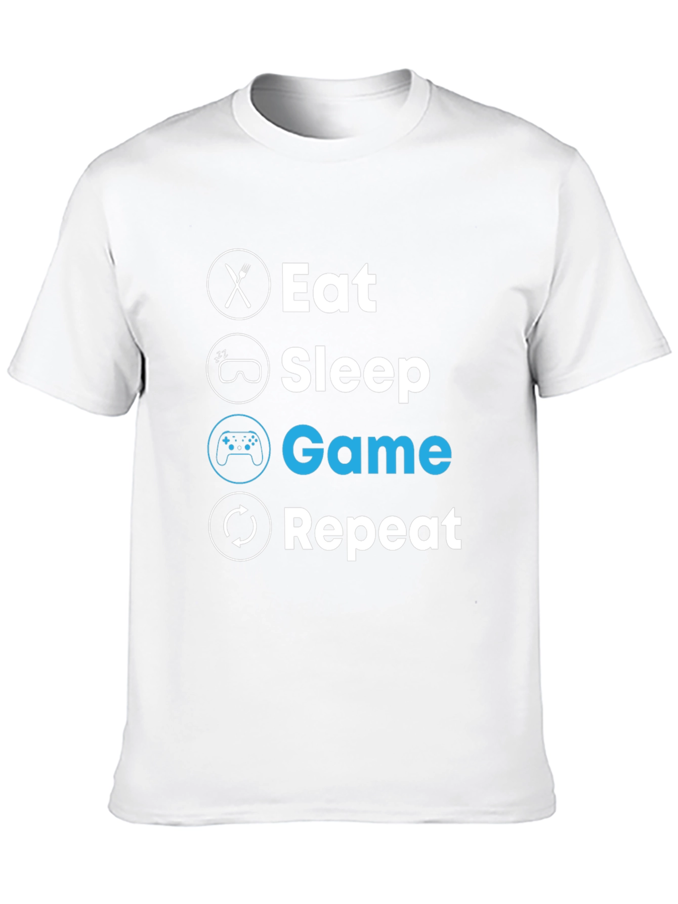 Eat Sleep Game Repeat T-Shirt - Gamer Lifestyle Tee
