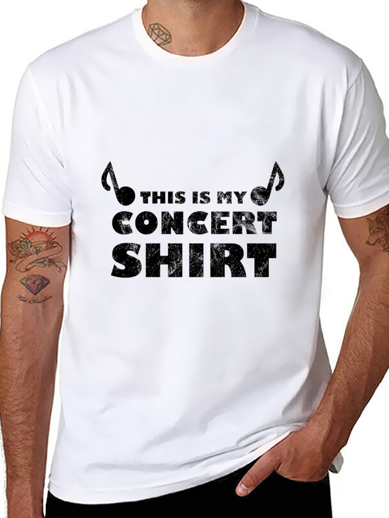 Concert Shirt - Mens Black Graphic Tee