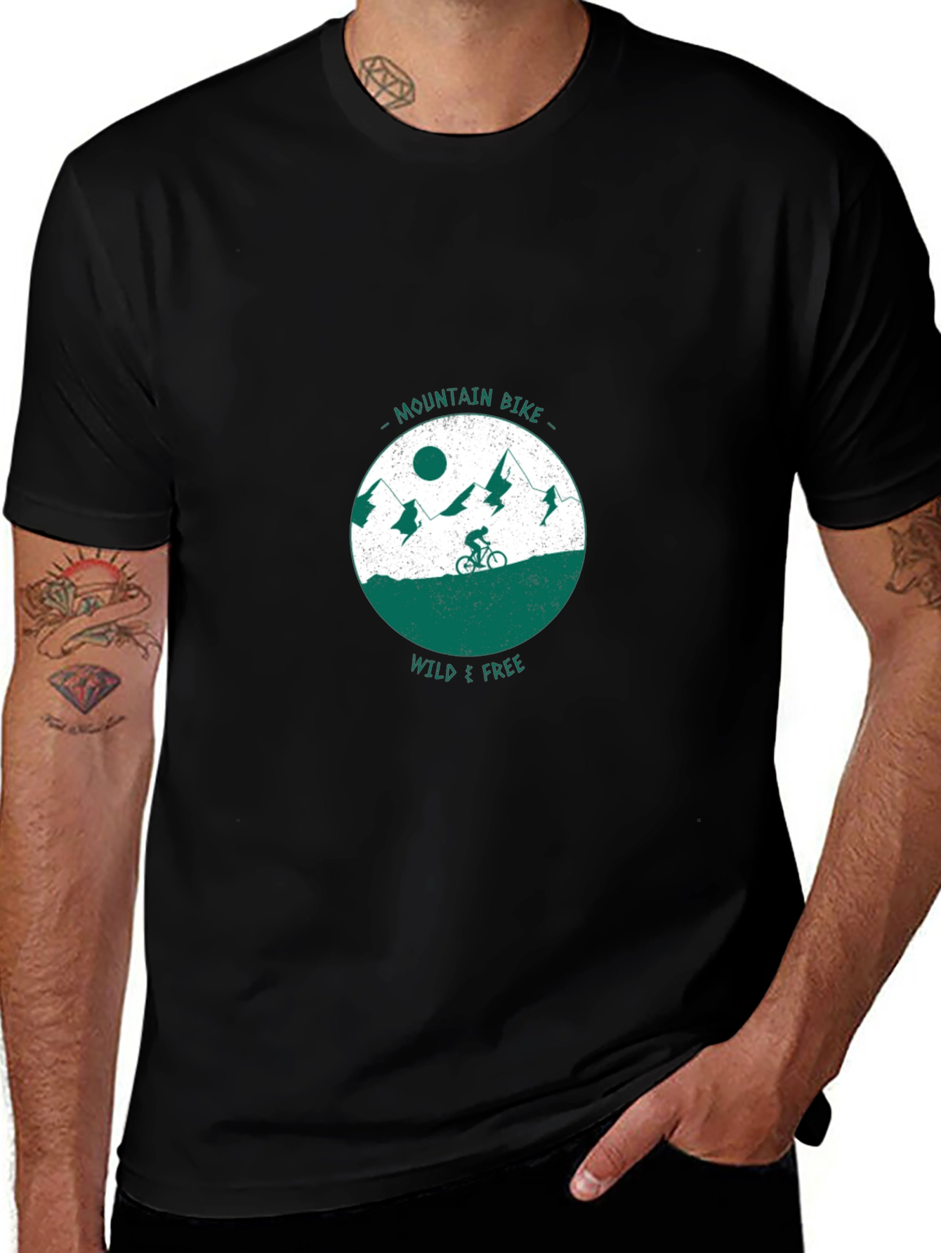 Mountain Bike Wild & Free Graphic Tee