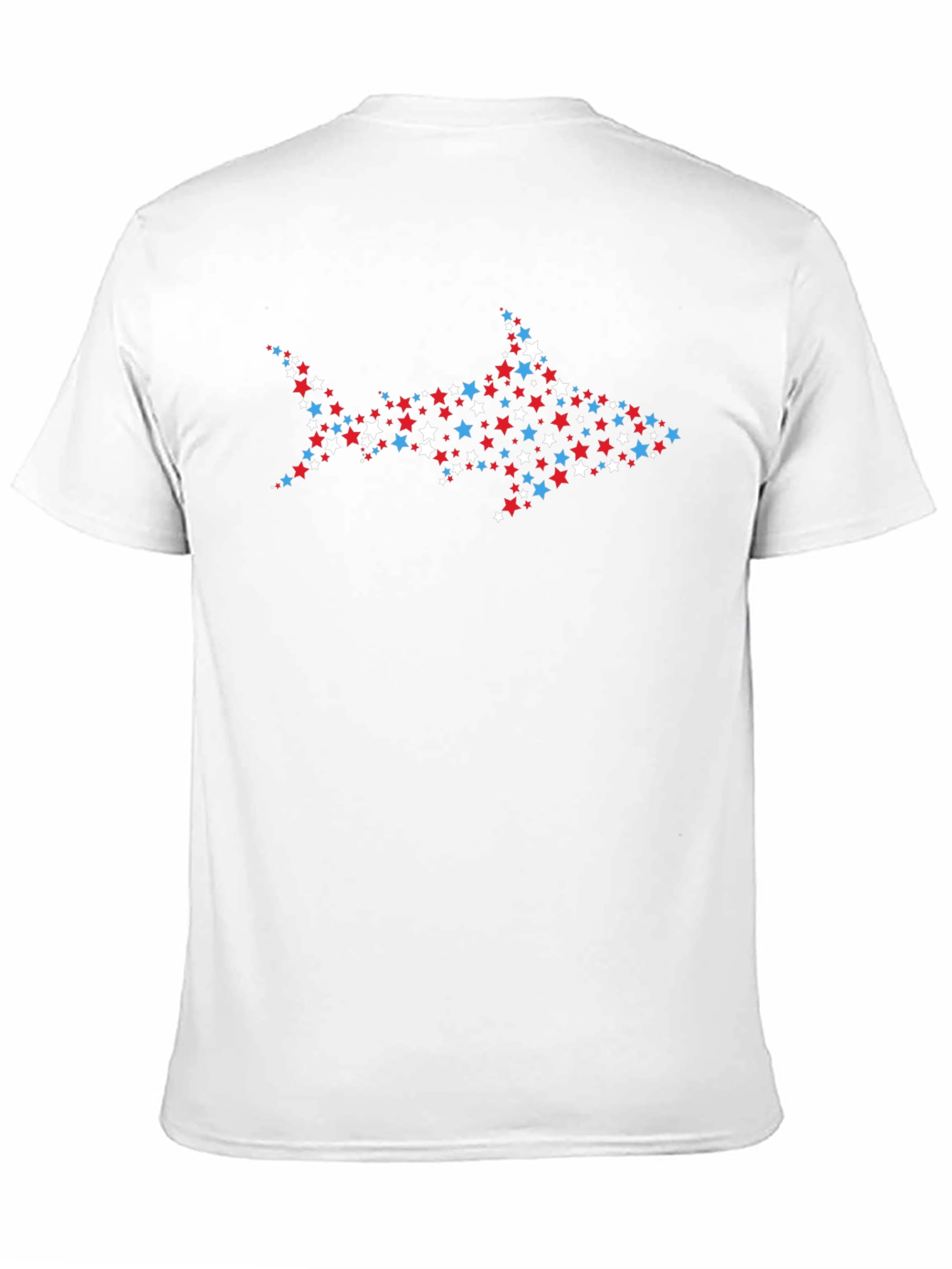 Star Shark Graphic Print Black Tee