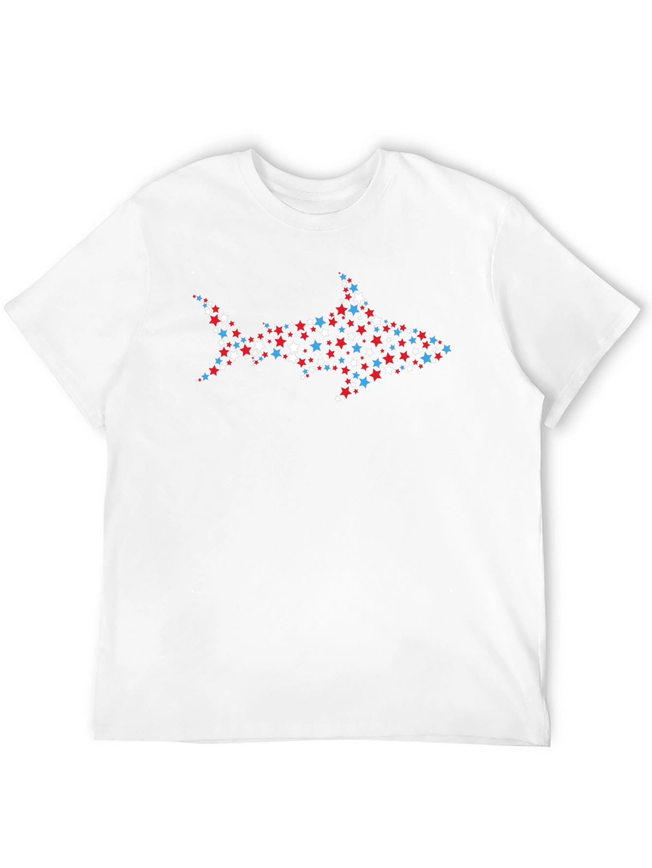 Star Shark Graphic Print Black Tee