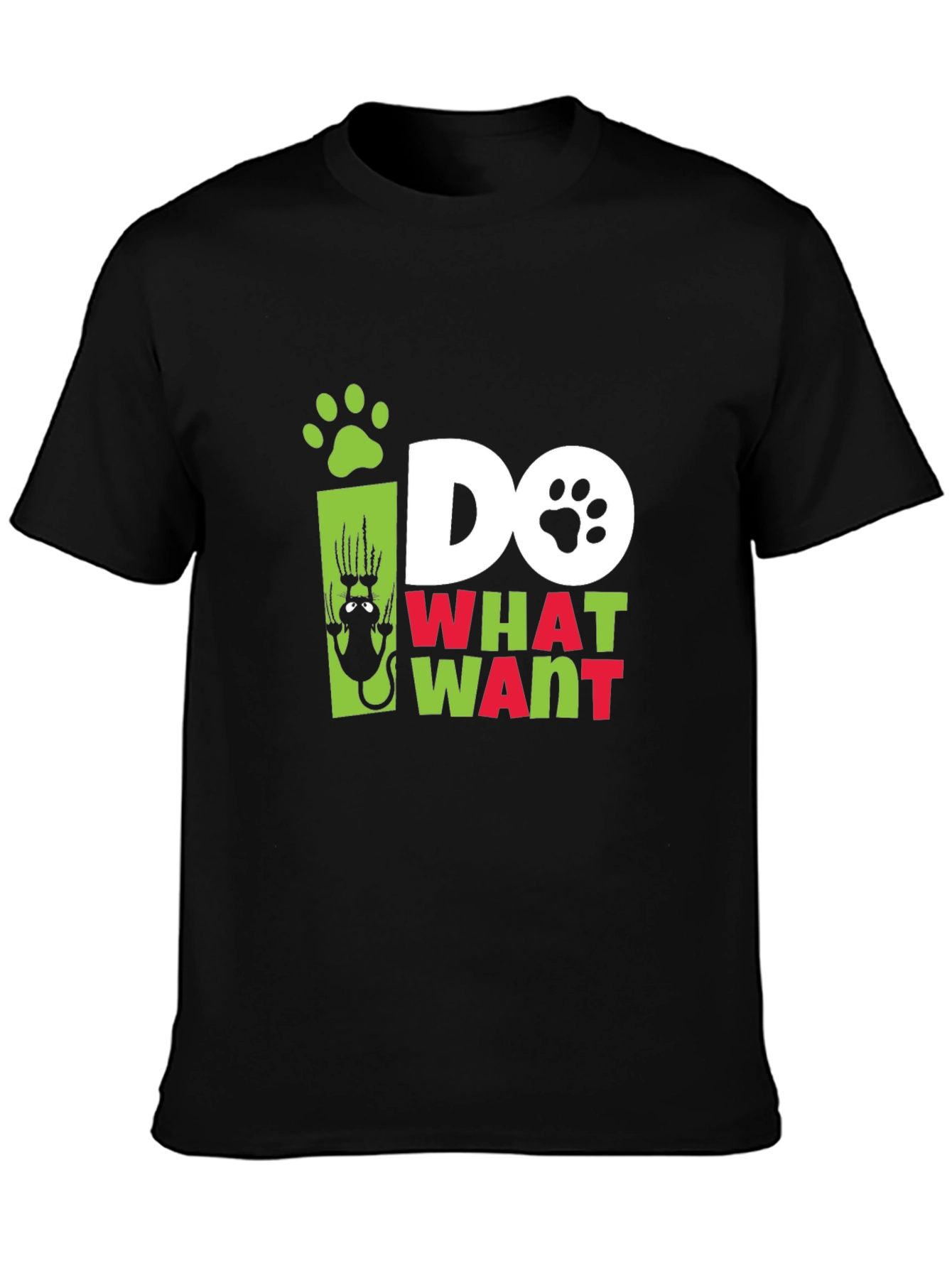 Do What I Want Cat Paw Print Graphic Tee