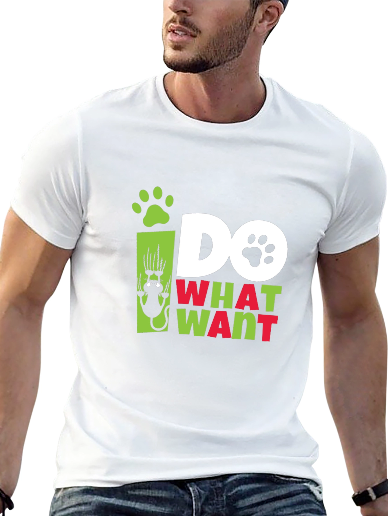 Do What I Want Cat Paw Print Graphic Tee