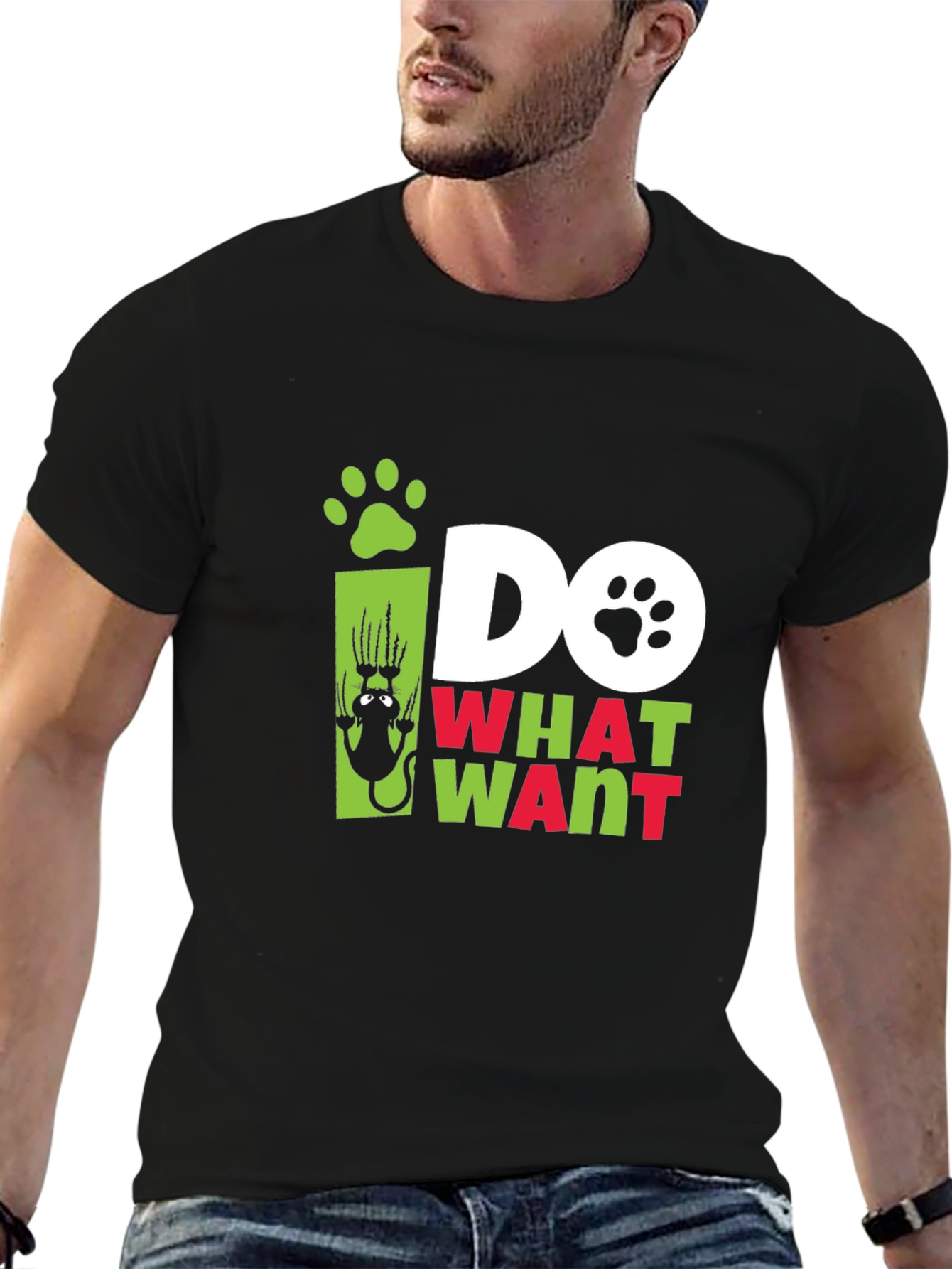 Do What I Want Cat Paw Print Graphic Tee