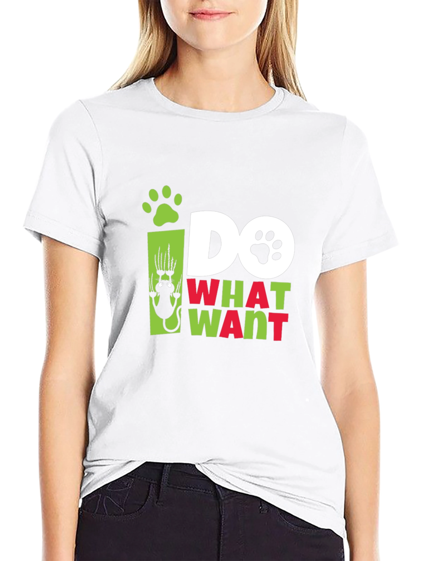 Do What I Want Cat Paw Print Graphic Tee