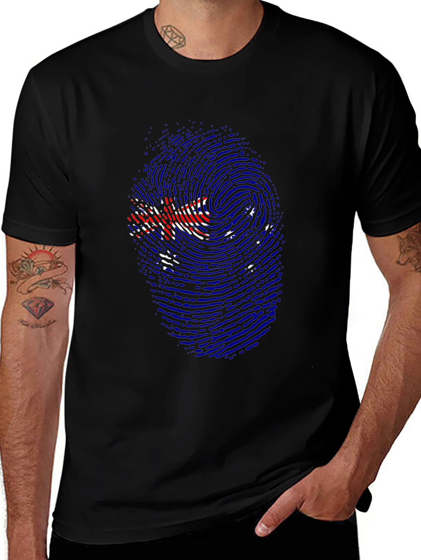 Aussie Pride Mens Black Tee