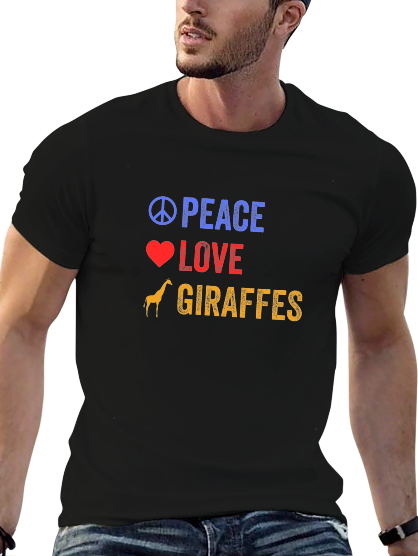 Peace Love Giraffes T-Shirt - Fun Graphic Tee
