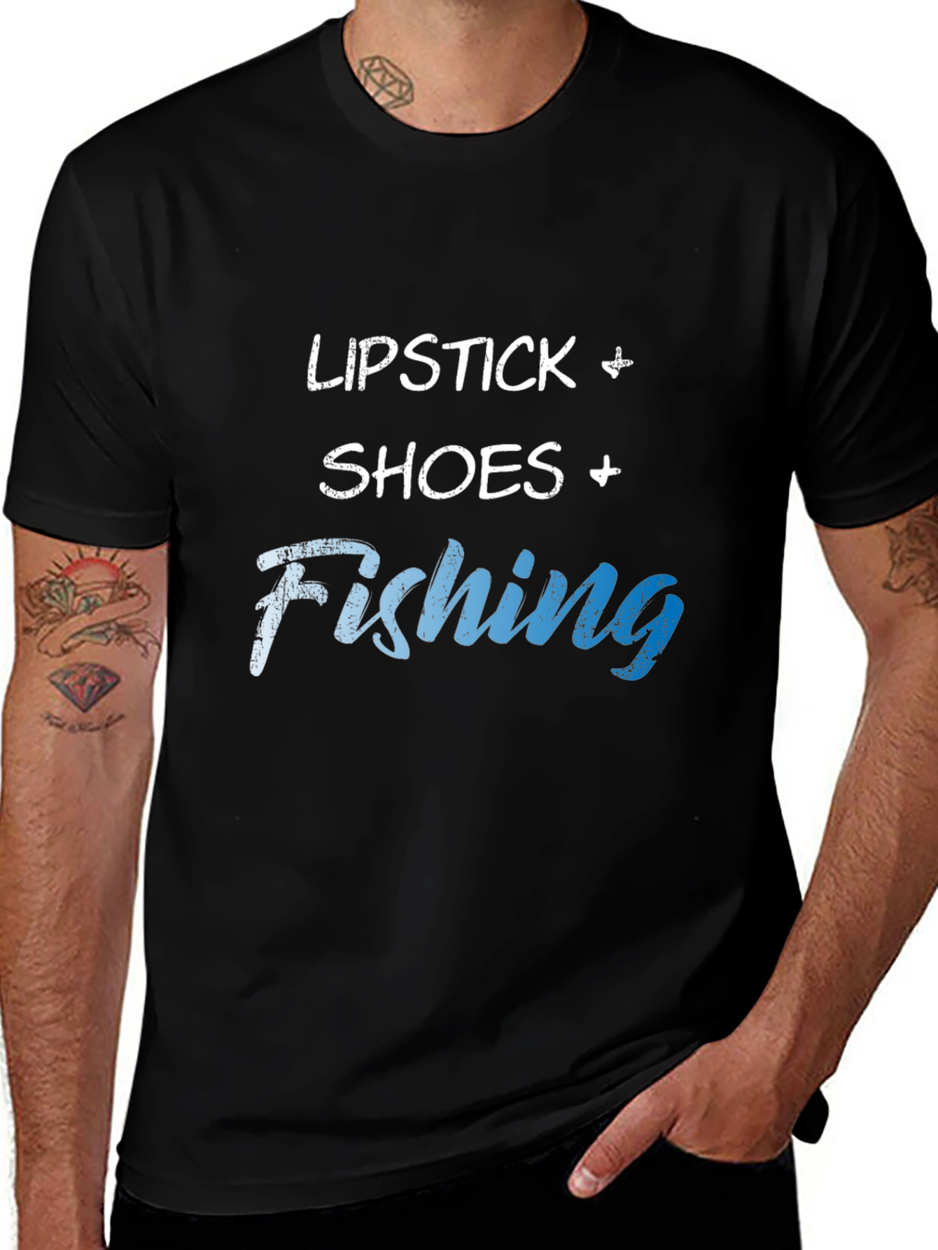 Lipstick Shoes Fishing Graphic Tee