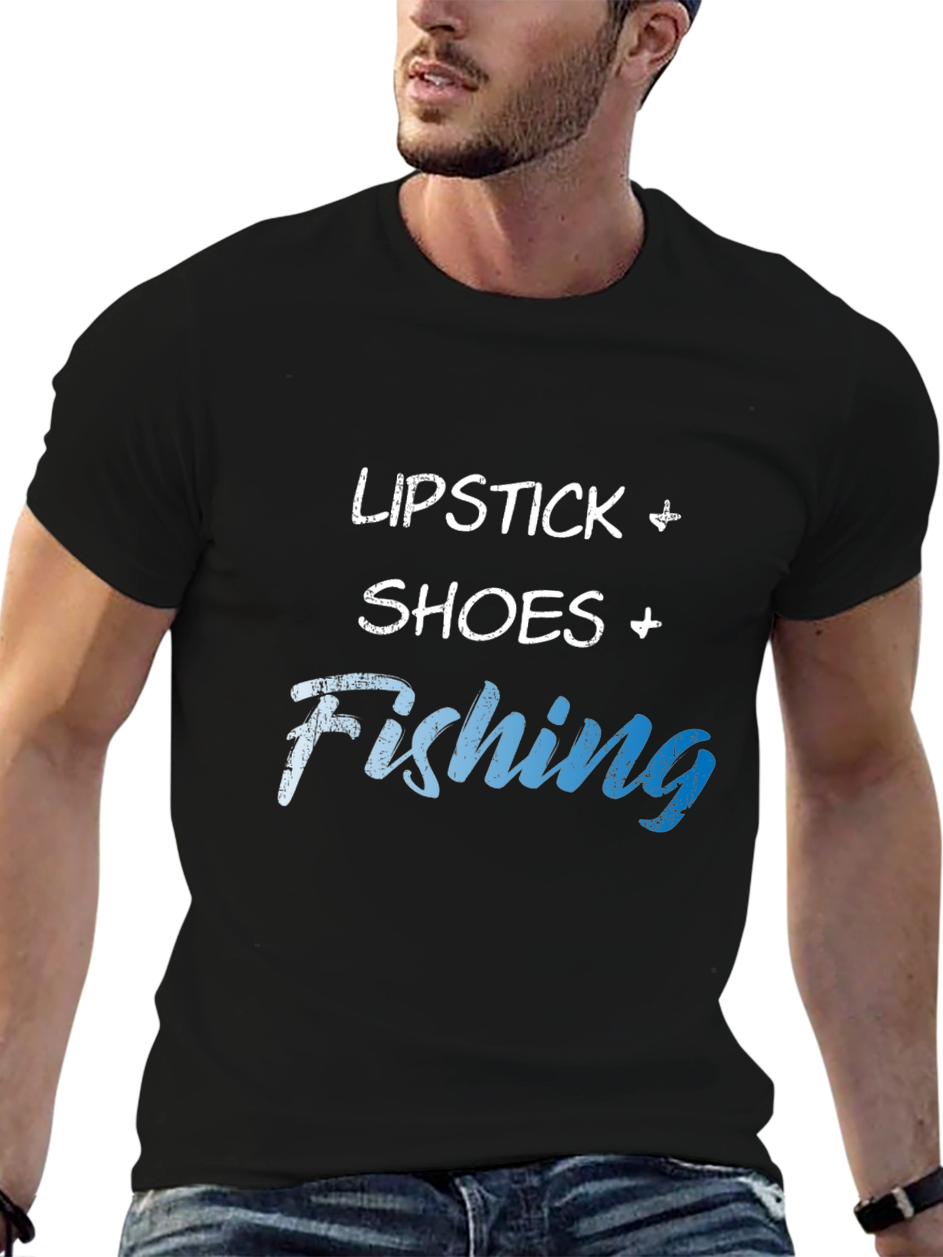 Lipstick Shoes Fishing Graphic Tee