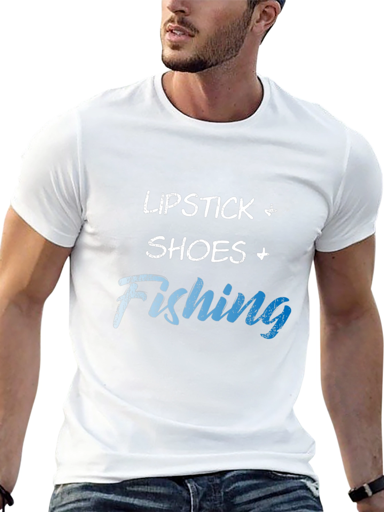 Lipstick Shoes Fishing Graphic Tee
