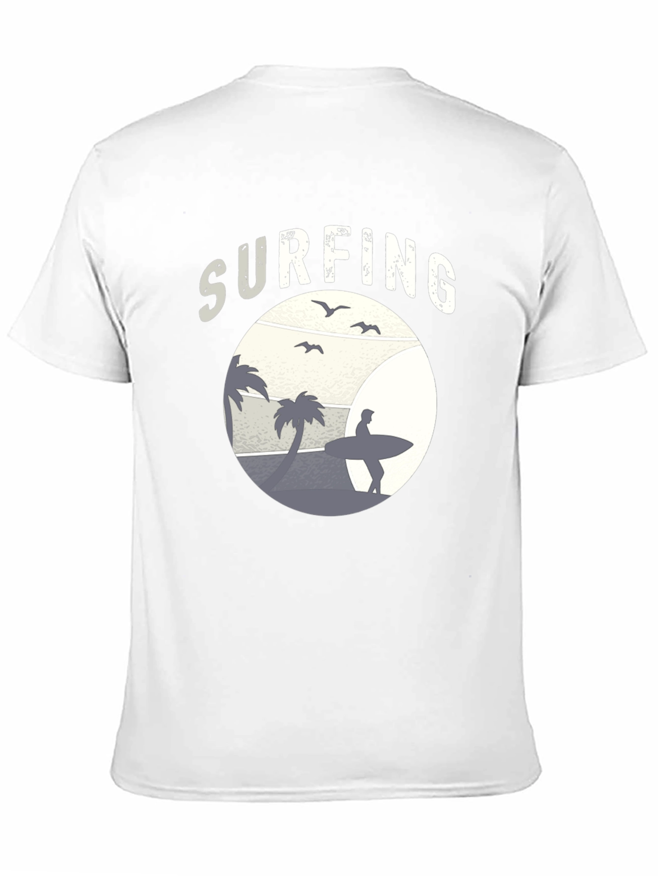 Surfing Graphic Tee - Beach Vibes Cotton T-Shirt