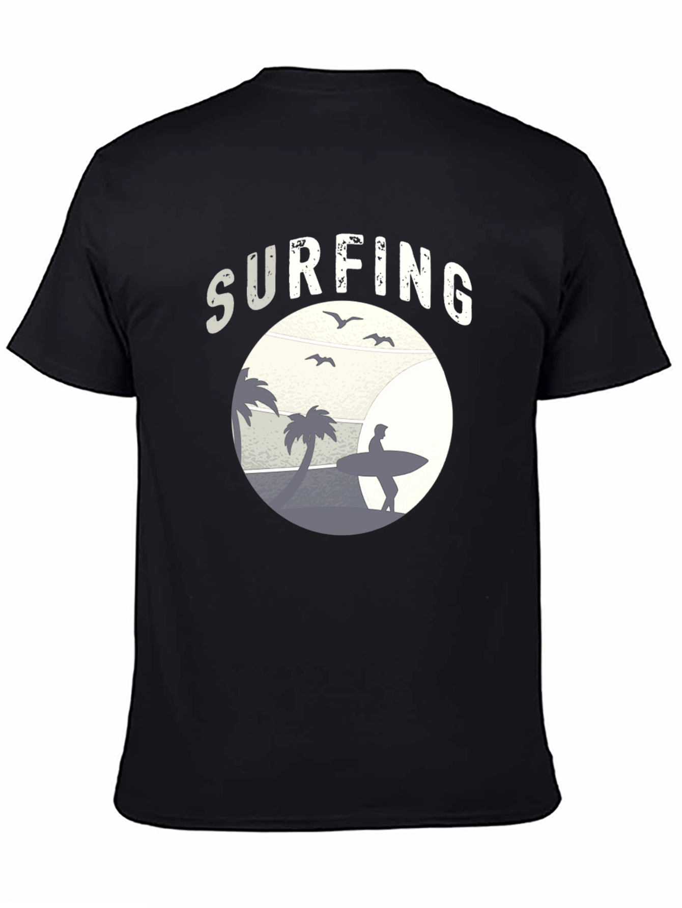 Surfing Graphic Tee - Beach Vibes Cotton T-Shirt