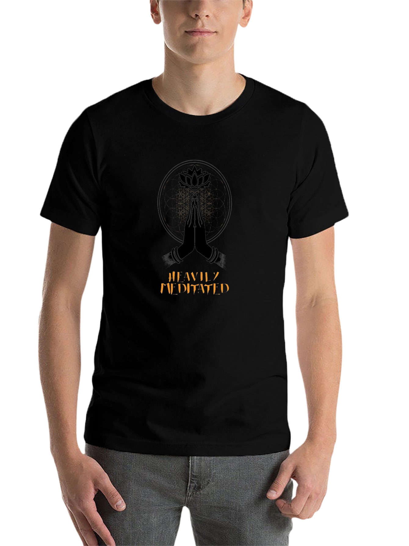 Meditated Lotus Graphic T-Shirt - Casual Comfort