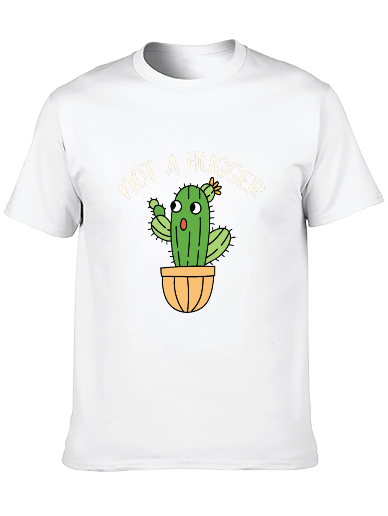 Not A Hugger Cactus T-Shirt Funny Graphic Tee