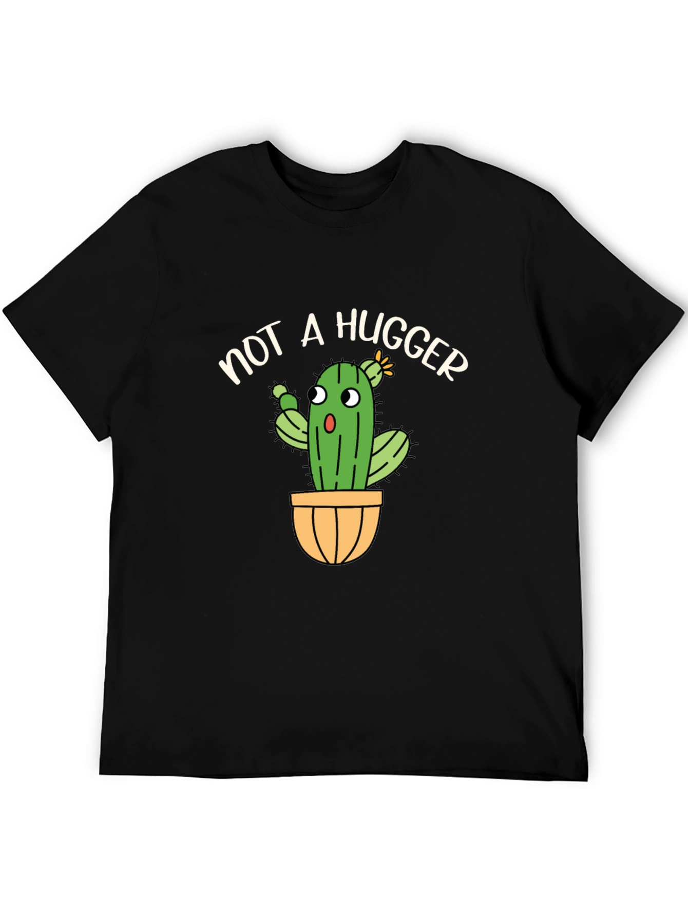 Not A Hugger Cactus T-Shirt Funny Graphic Tee
