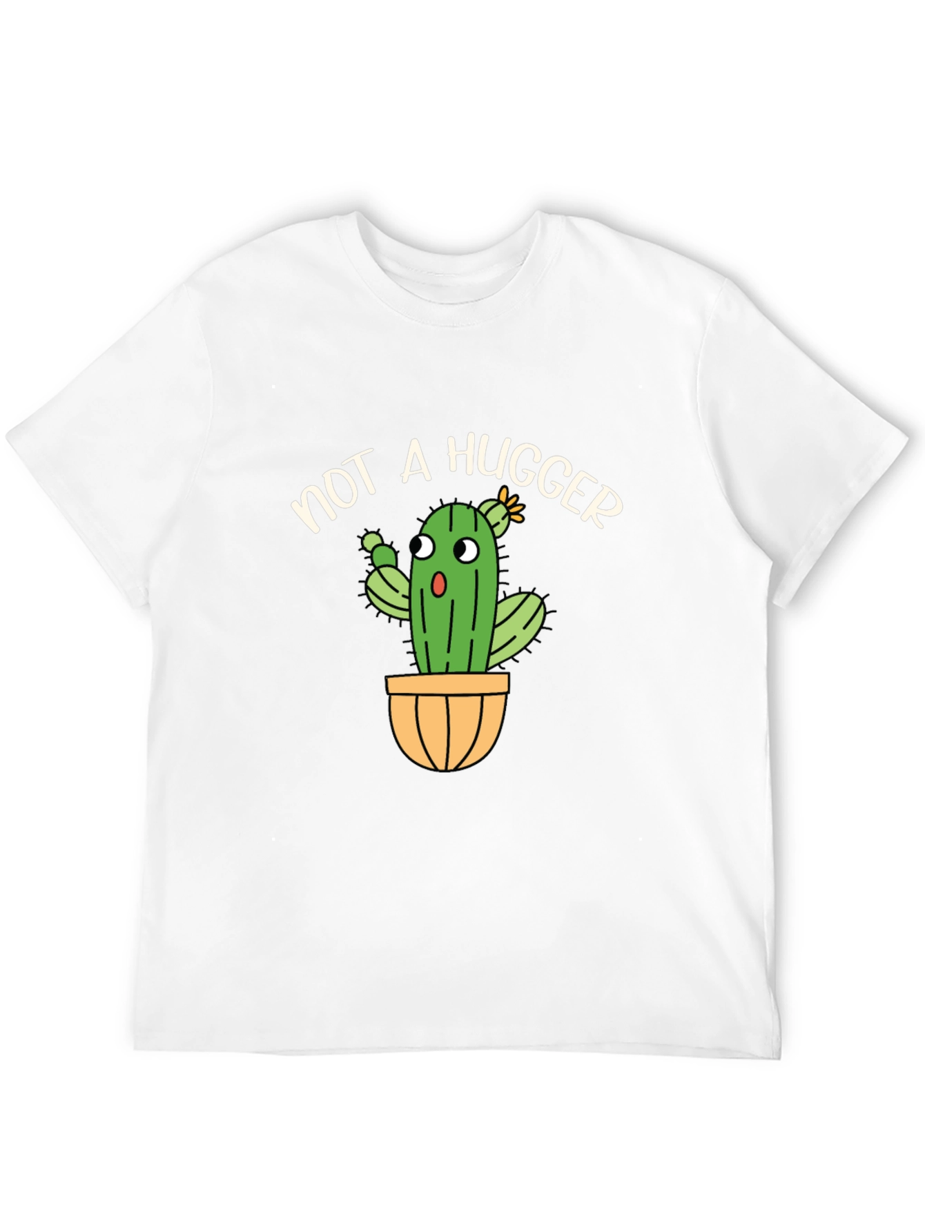 Not A Hugger Cactus T-Shirt Funny Graphic Tee