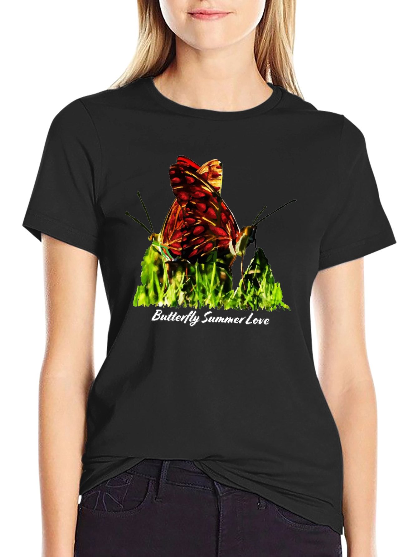 Butterfly Summer Love Graphic T-Shirt