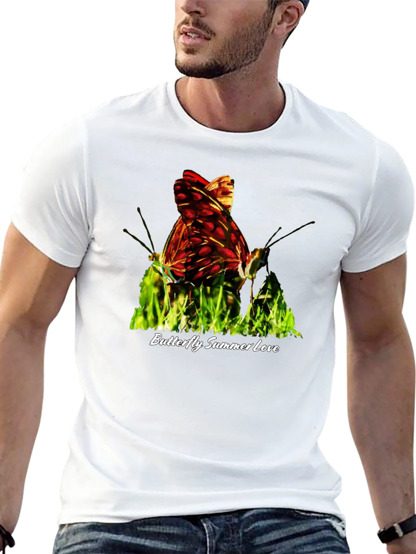 Butterfly Summer Love Graphic T-Shirt