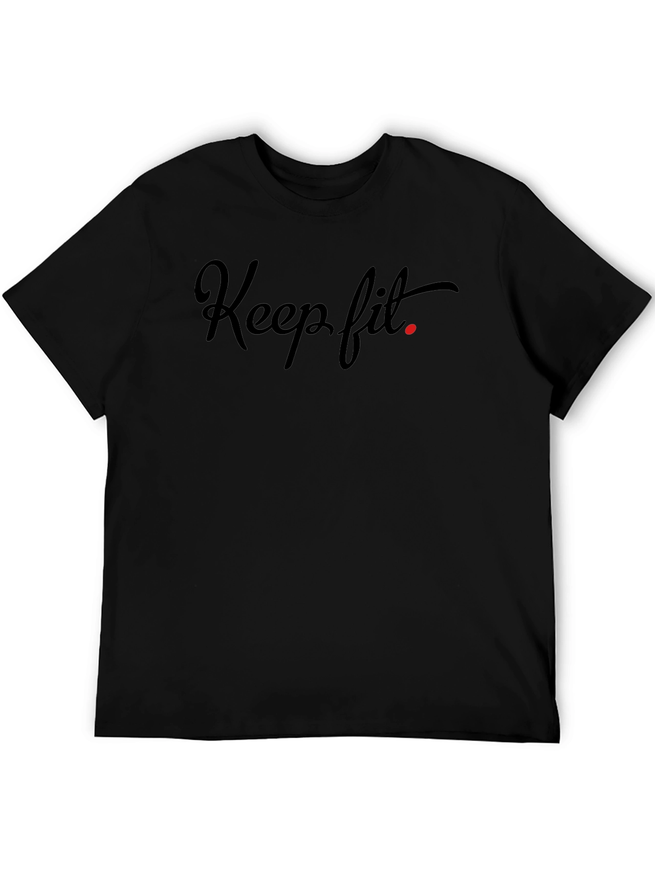 Keep Fit Black Graphic Tee