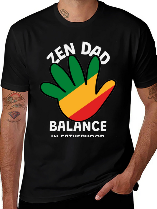 Zen Dad Balance T-Shirt - Fatherhood Harmony