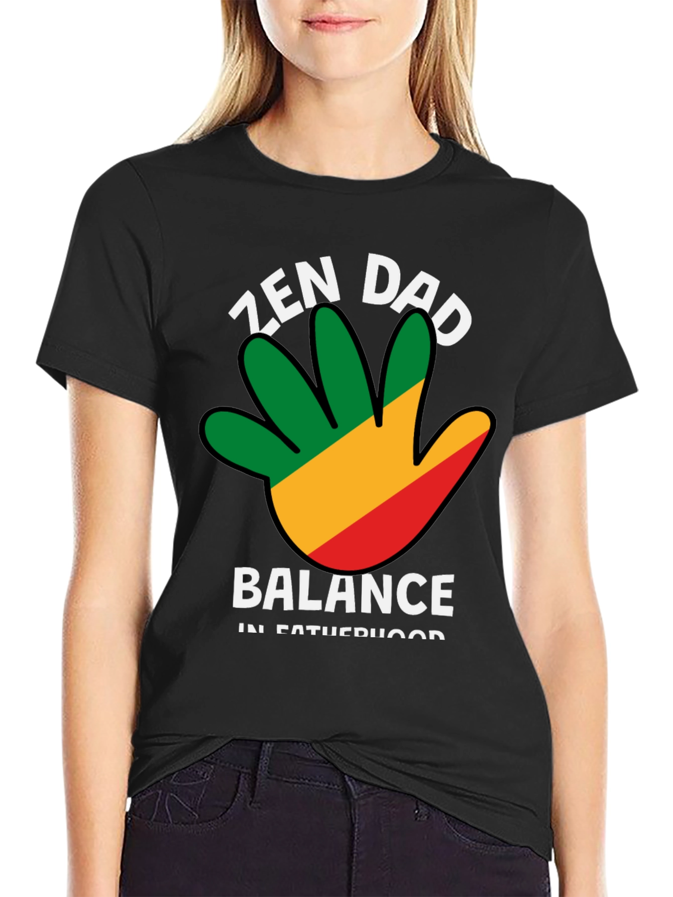 Zen Dad Balance T-Shirt - Fatherhood Harmony