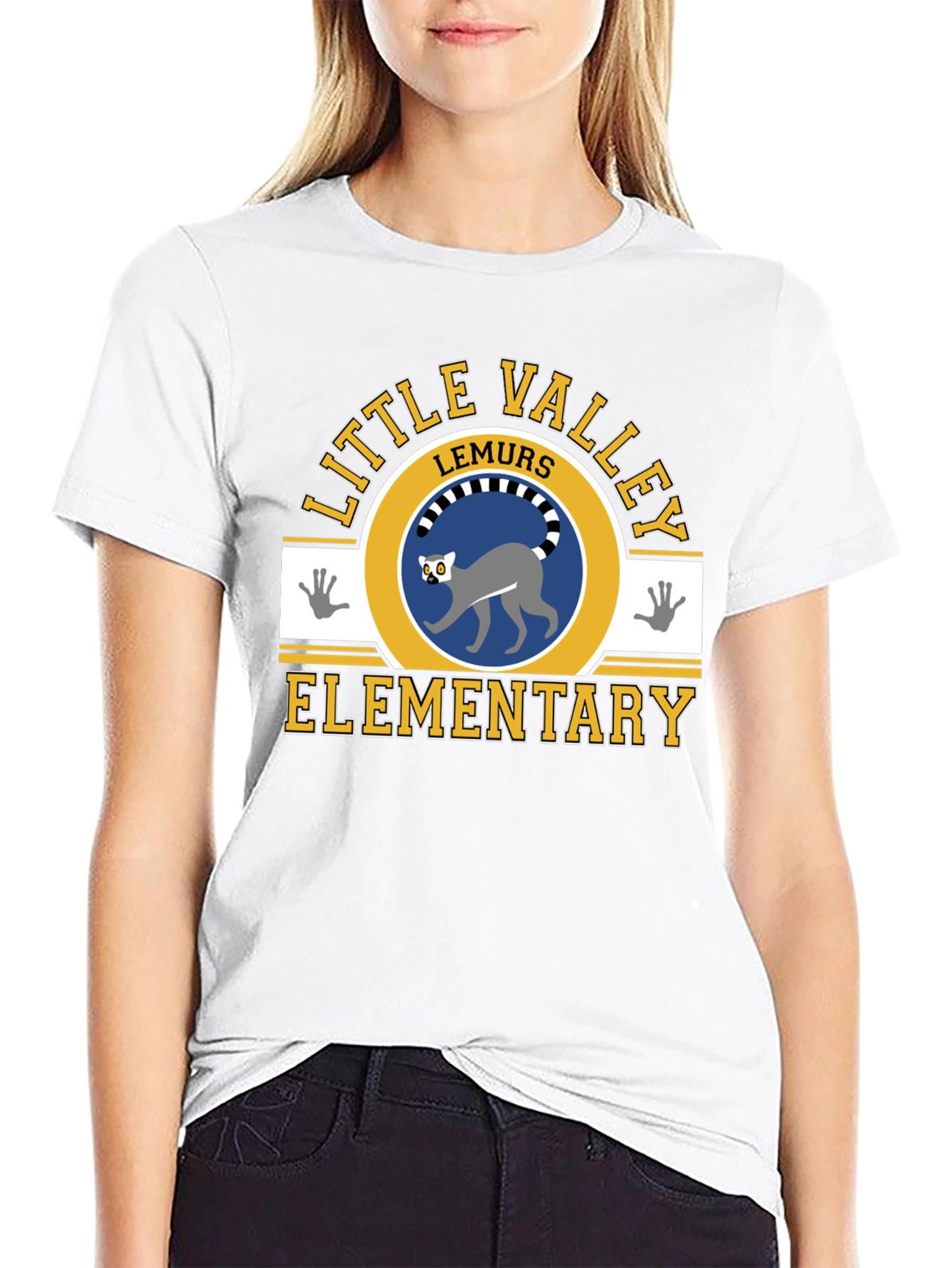 Little Valley Lemurs Elementary Black T-Shirt