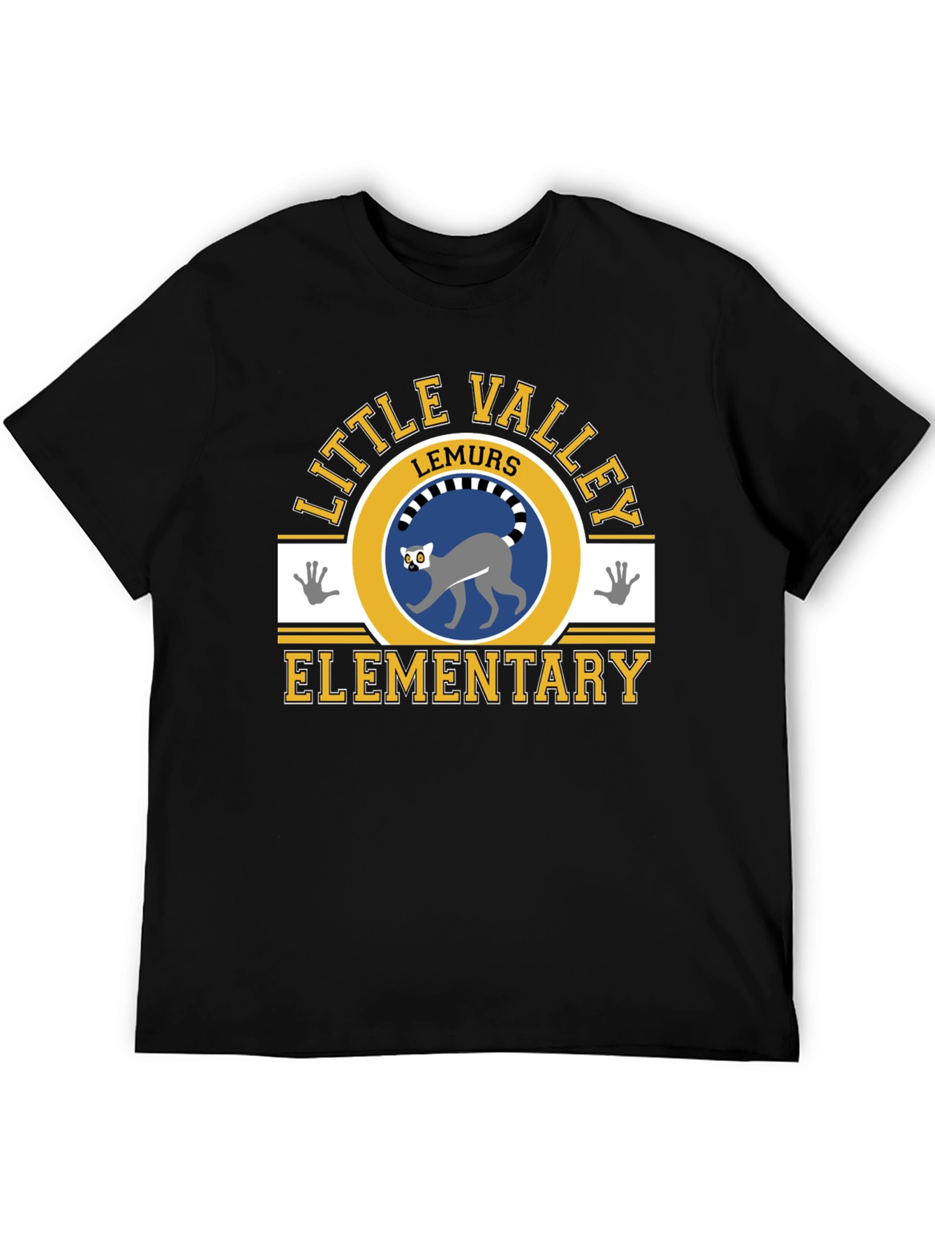 Little Valley Lemurs Elementary Black T-Shirt