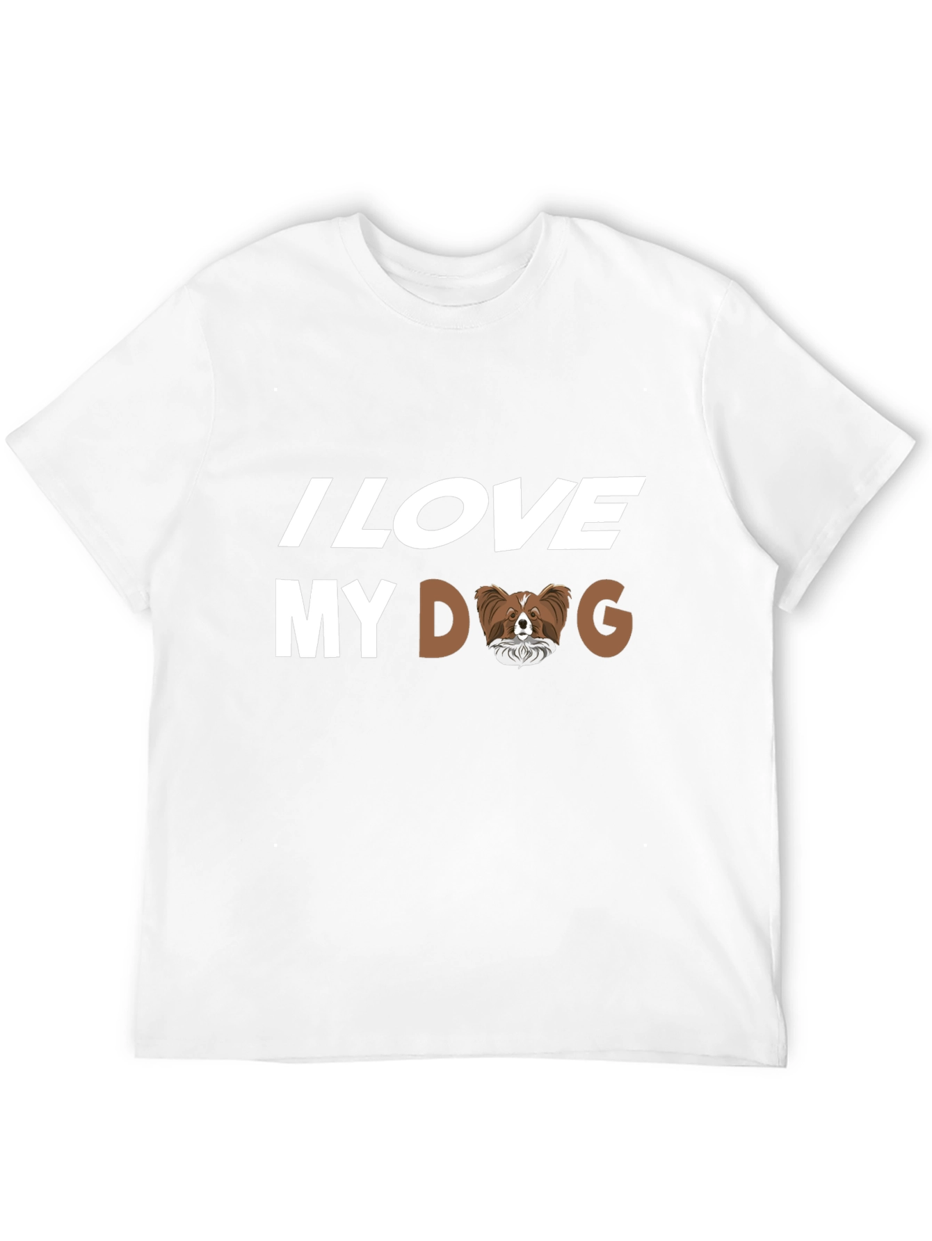 I Love My Dog Papillon Breed T-Shirt