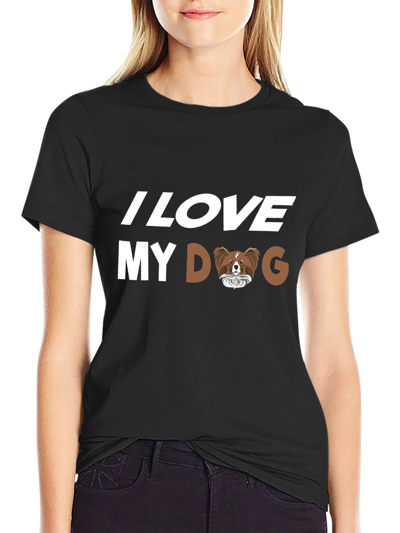 I Love My Dog Papillon Breed T-Shirt