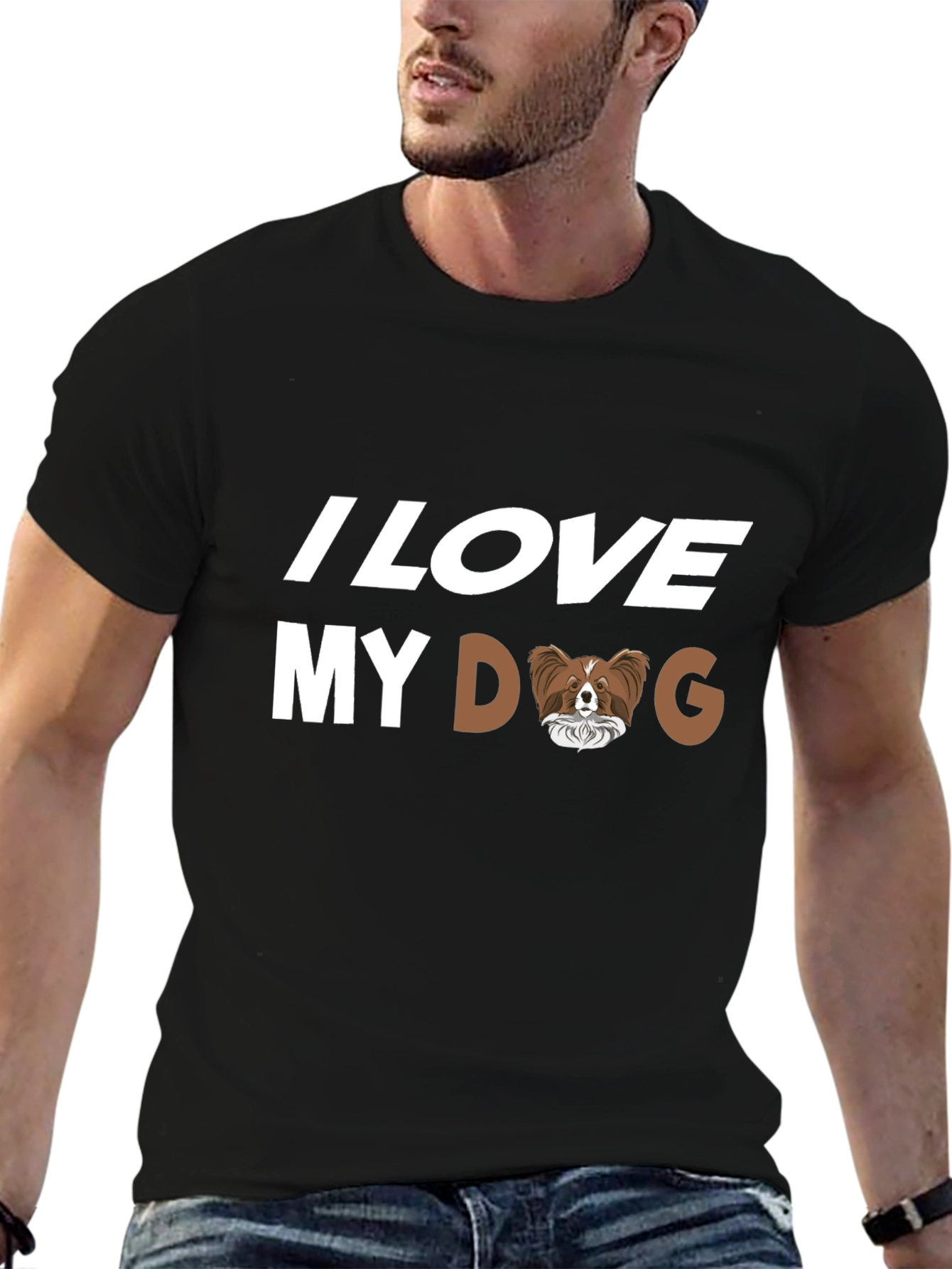 I Love My Dog Papillon Breed T-Shirt
