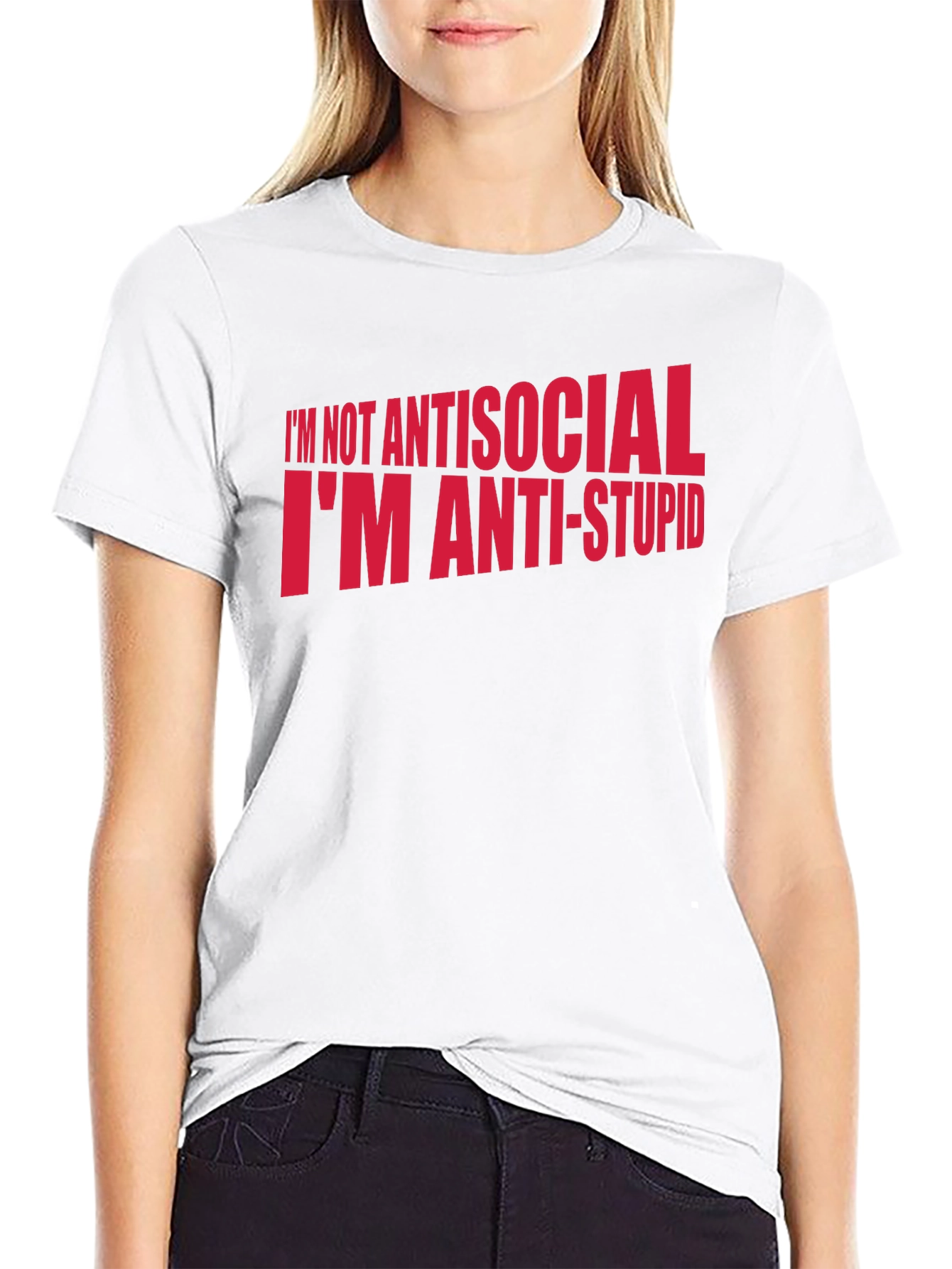 Anti-Stupid Graphic Tee - Black Humor T-Shirt