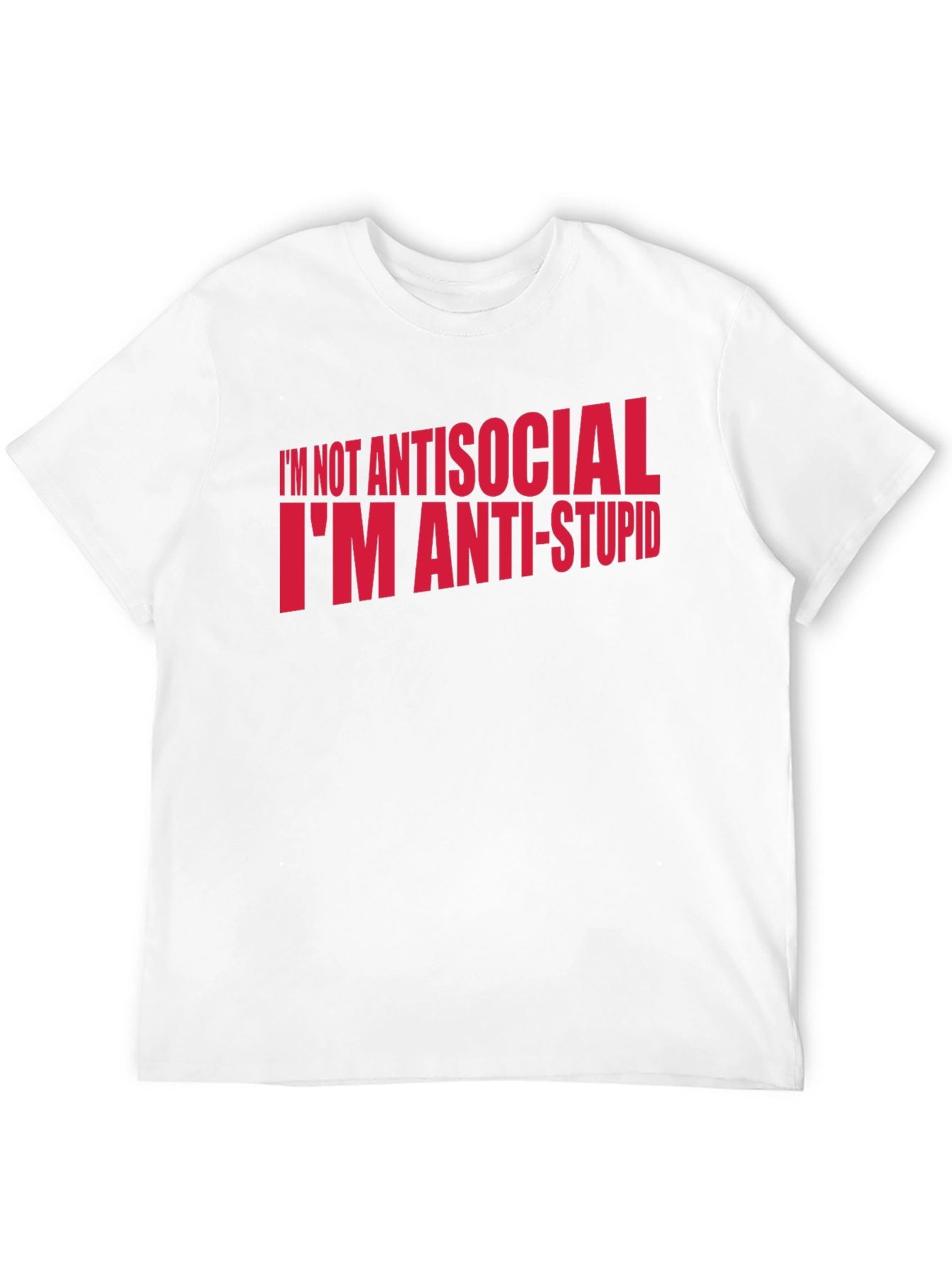 Anti-Stupid Graphic Tee - Black Humor T-Shirt