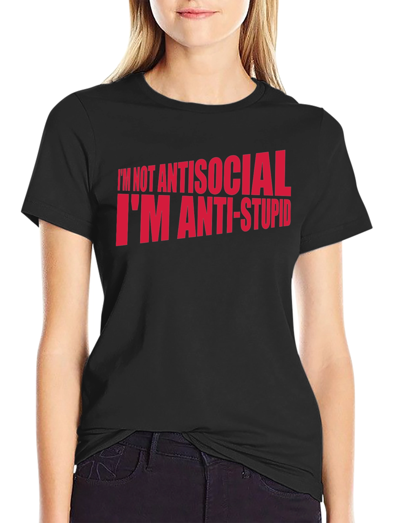 Anti-Stupid Graphic Tee - Black Humor T-Shirt