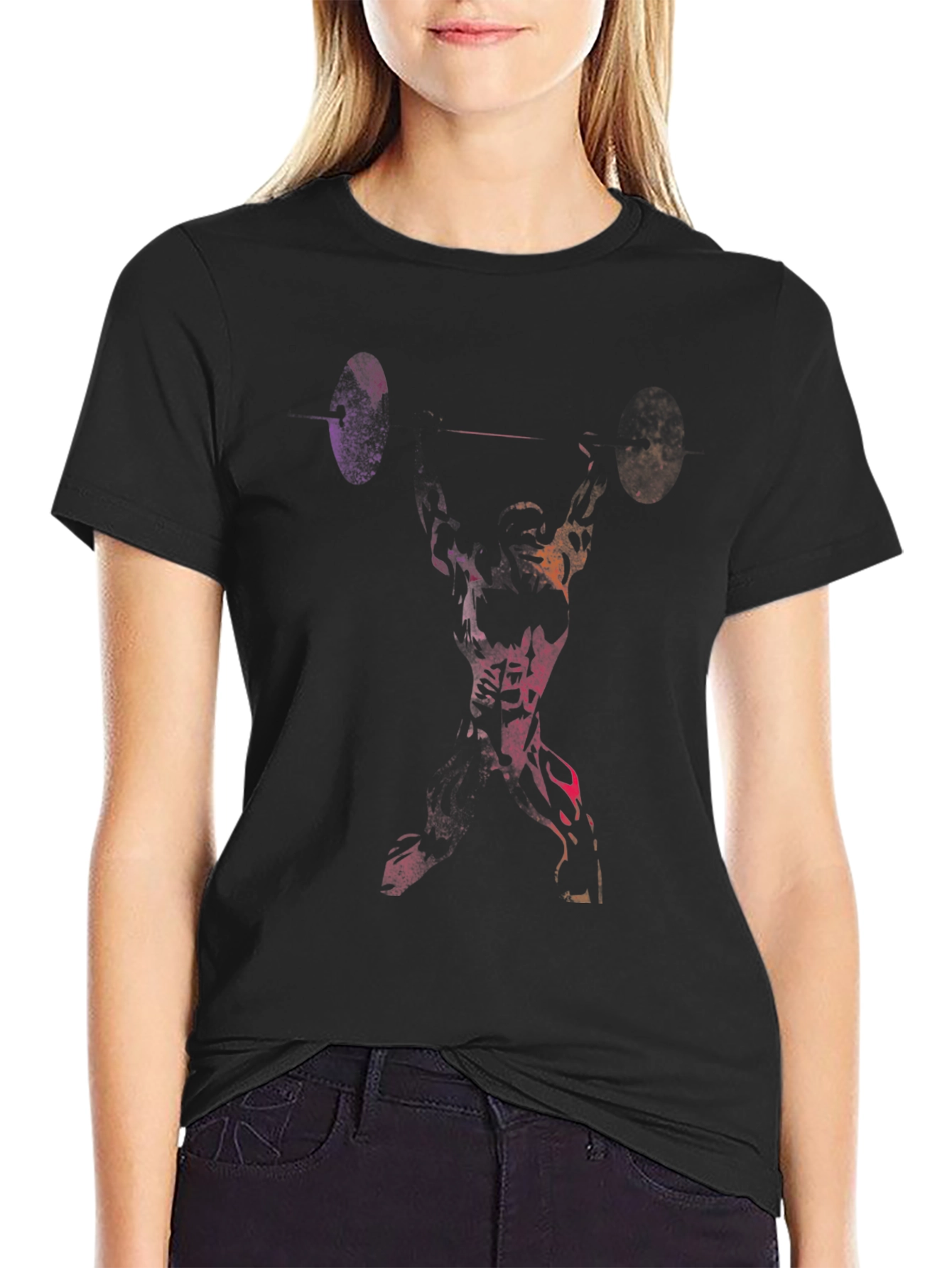 Weightlifter Graphic T-Shirt - Black
