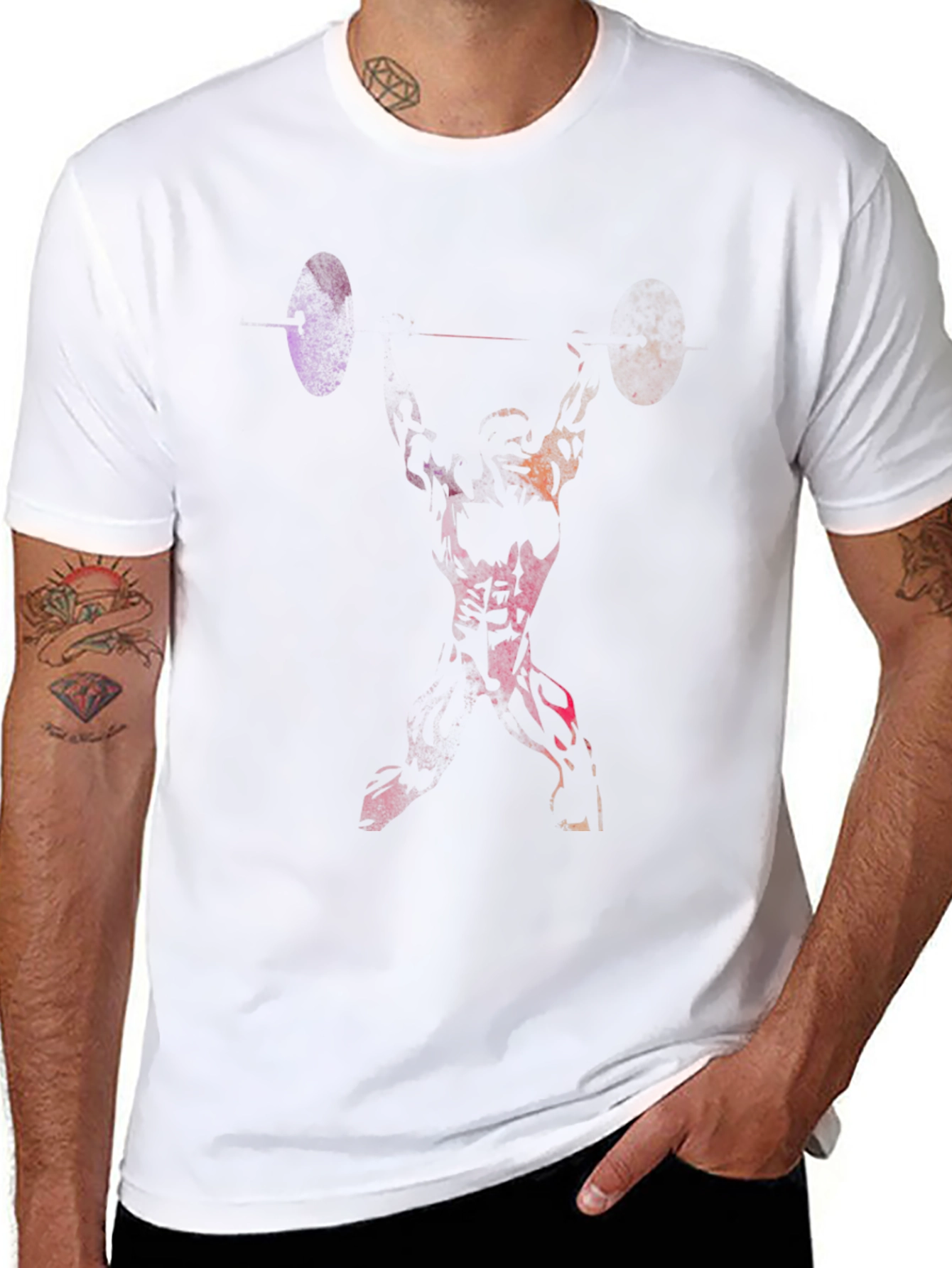 Weightlifter Graphic T-Shirt - Black