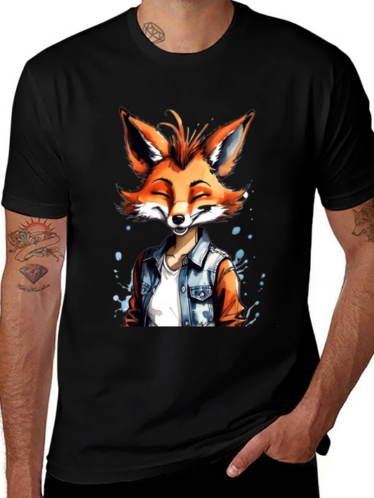 Trendy Fox Graphic Tee - Cool Casual Wear