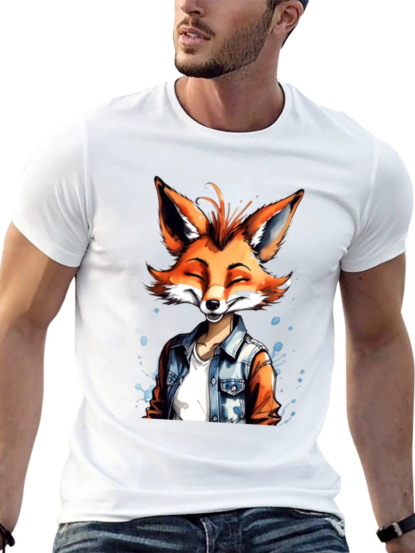 Trendy Fox Graphic Tee - Cool Casual Wear