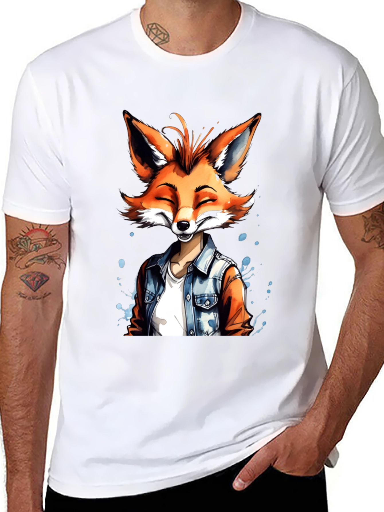 Trendy Fox Graphic Tee - Cool Casual Wear