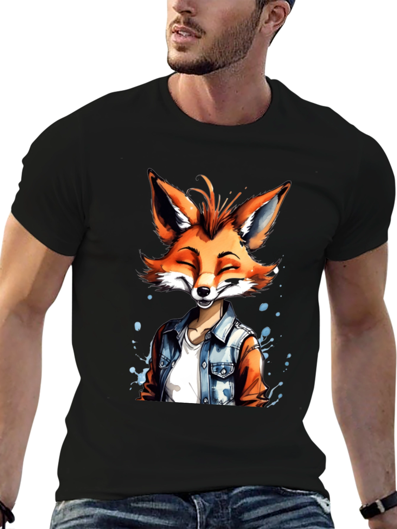 Trendy Fox Graphic Tee - Cool Casual Wear