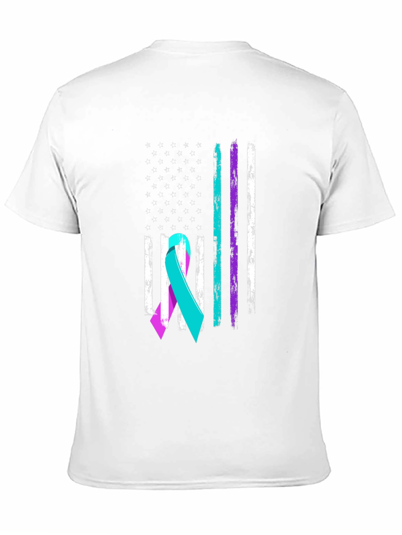 Awareness Ribbon Flag Graphic Tee - Black