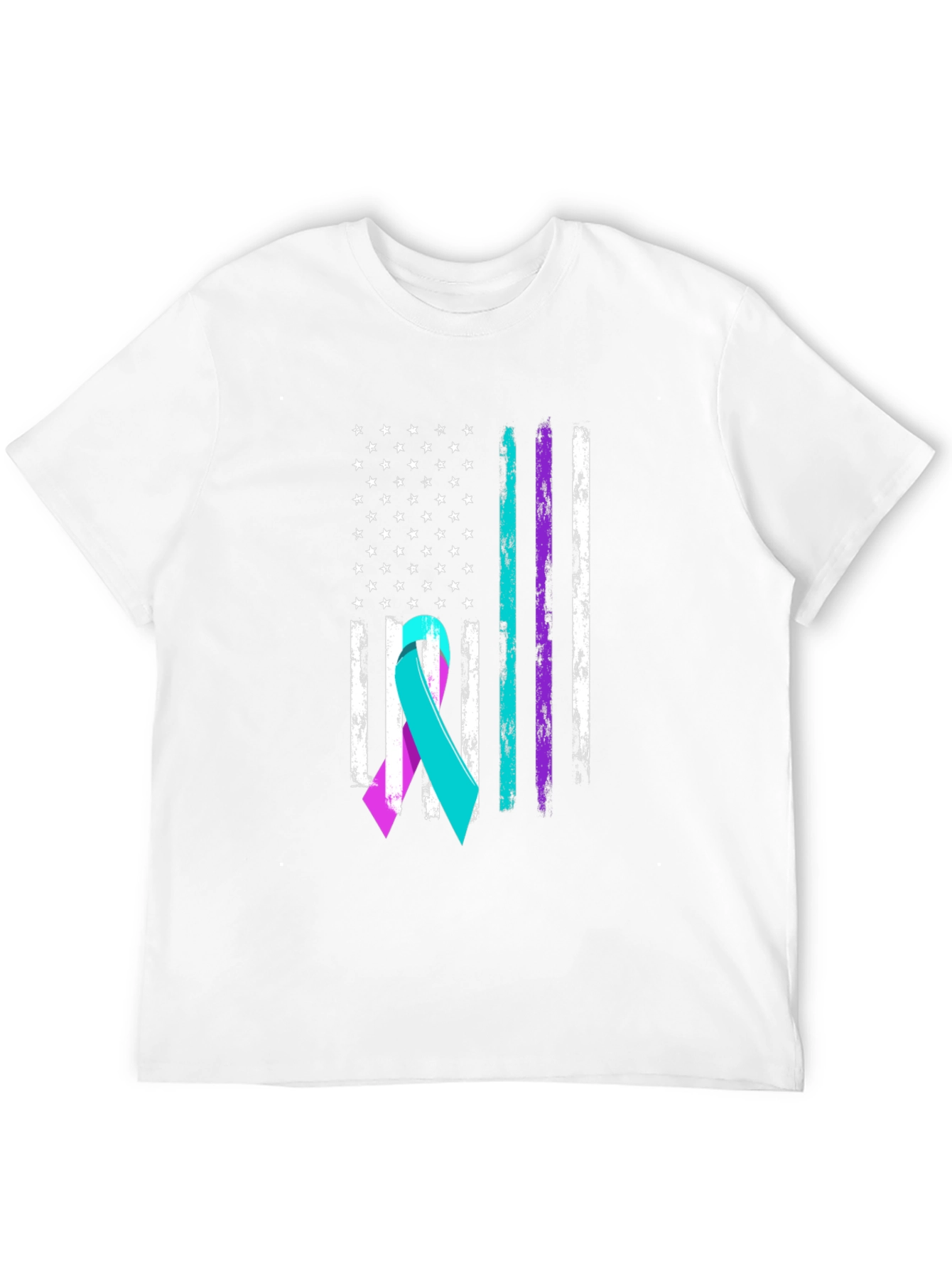 Awareness Ribbon Flag Graphic Tee - Black