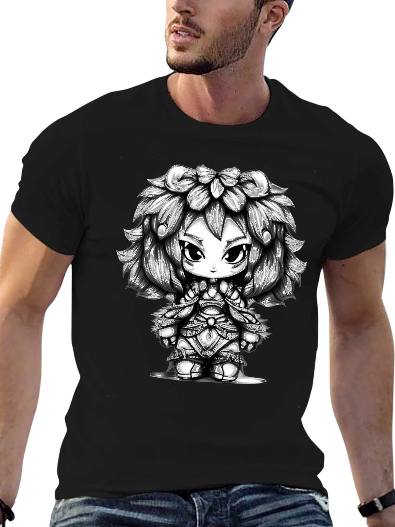 Fantasy Anime Character Graphic Tee