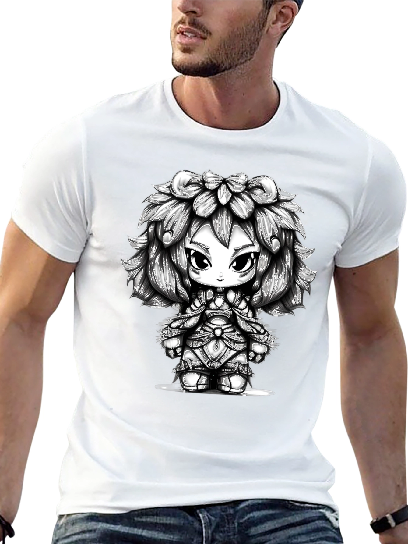 Fantasy Anime Character Graphic Tee