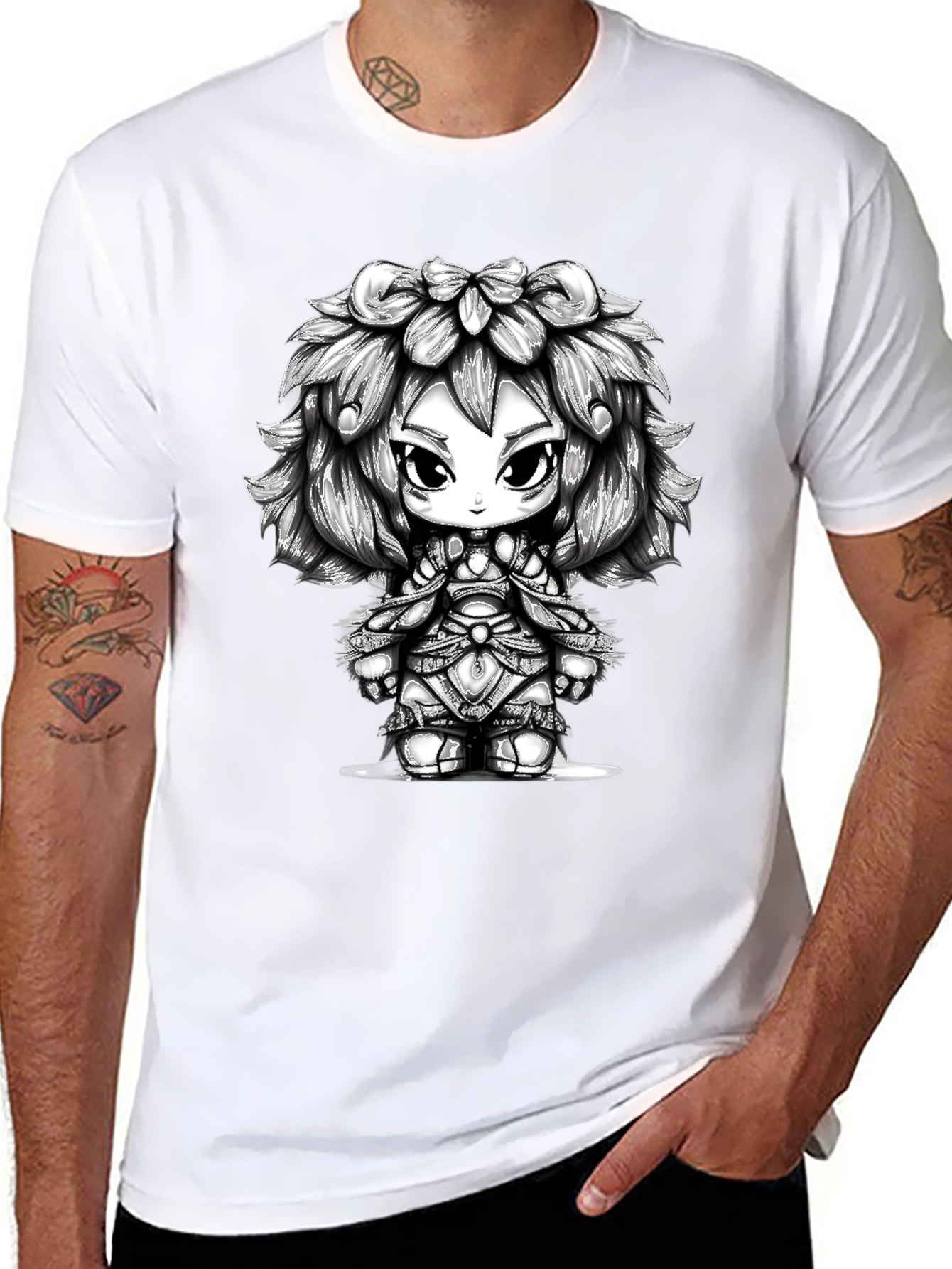 Fantasy Anime Character Graphic Tee