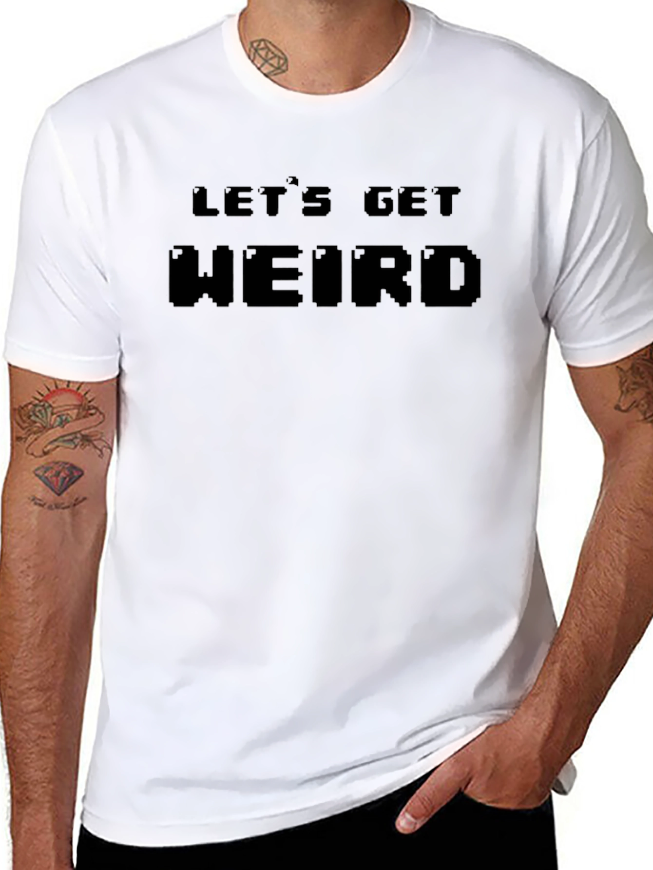 Lets Get Weird Pixel Graphic Tee - Black