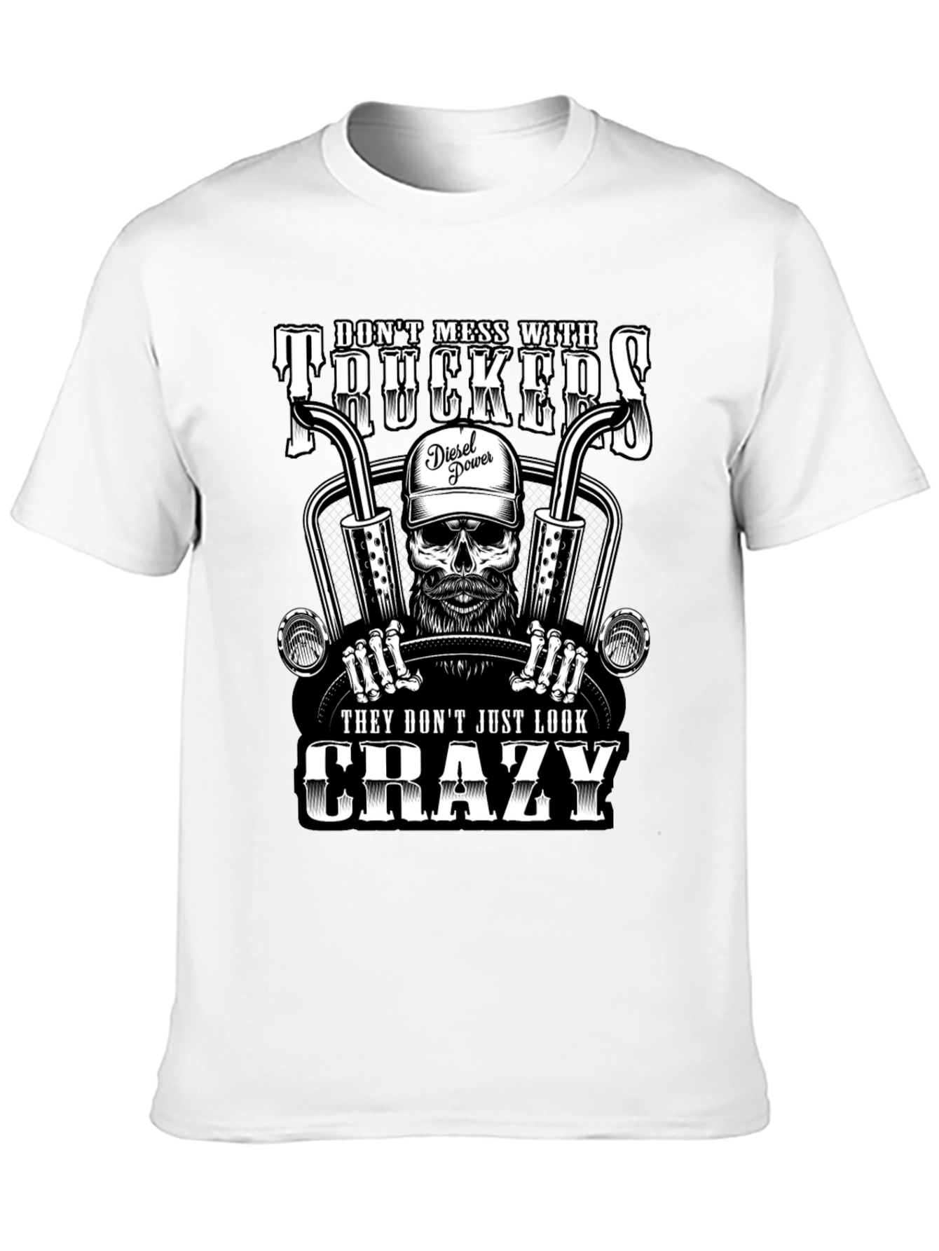 Dont Mess With Truckers Skeleton T-Shirt