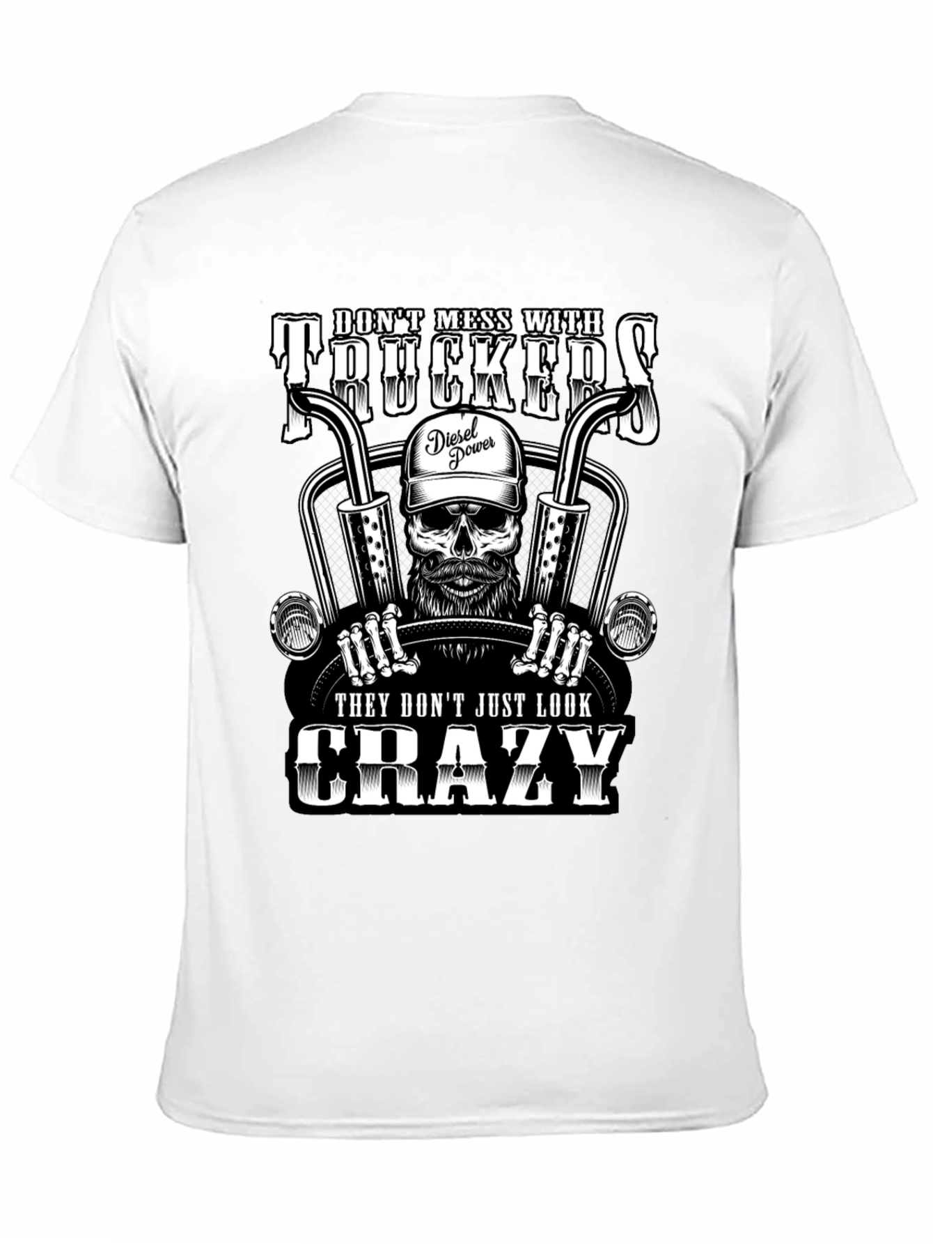Dont Mess With Truckers Skeleton T-Shirt