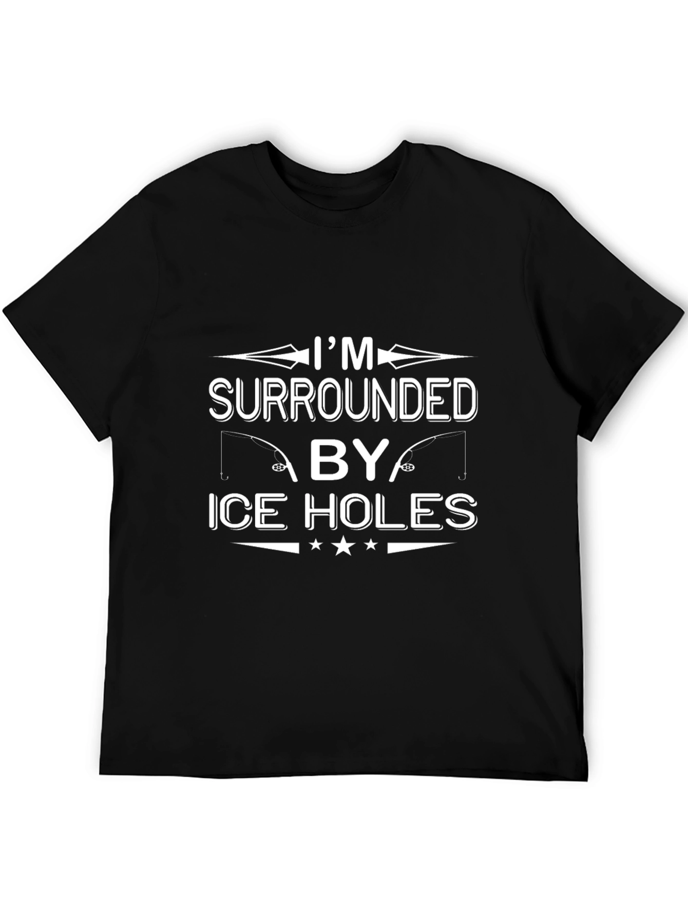 Im Surrounded By Ice Holes Black T-Shirt