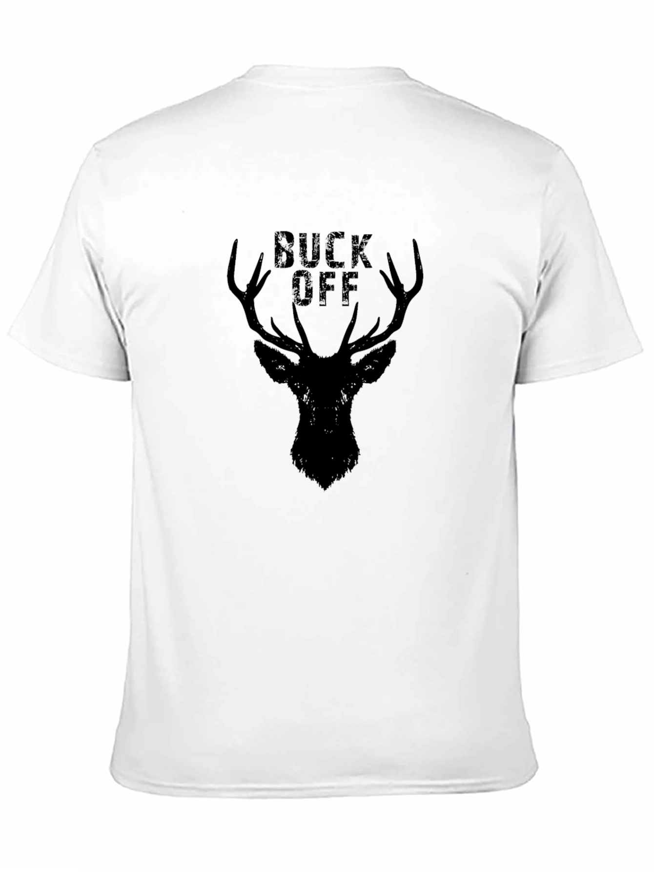 Buck Off Deer Graphic Tee - Black Cotton T-Shirt