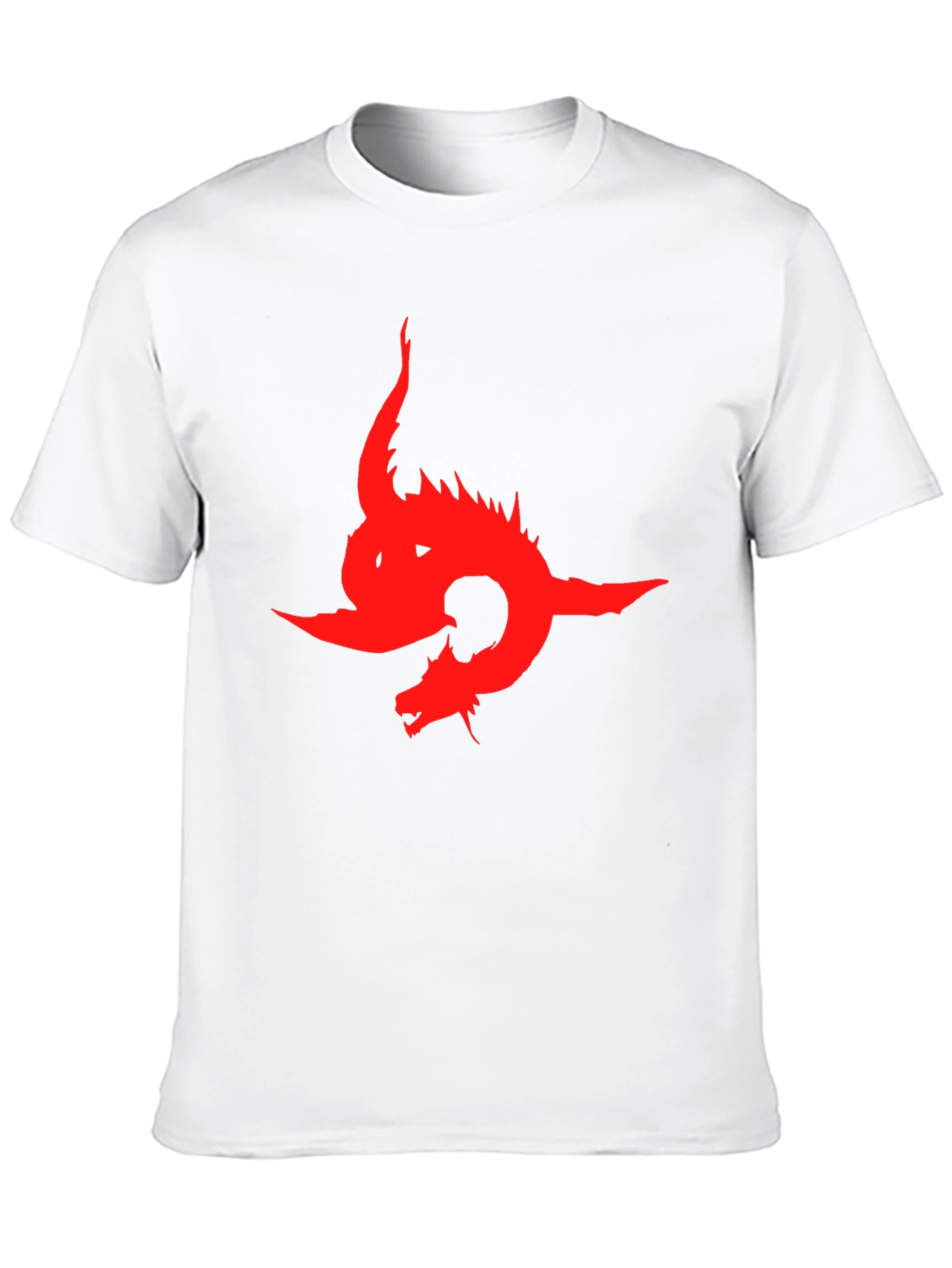 Dragon Graphic Print T-Shirt - Bold Red Design